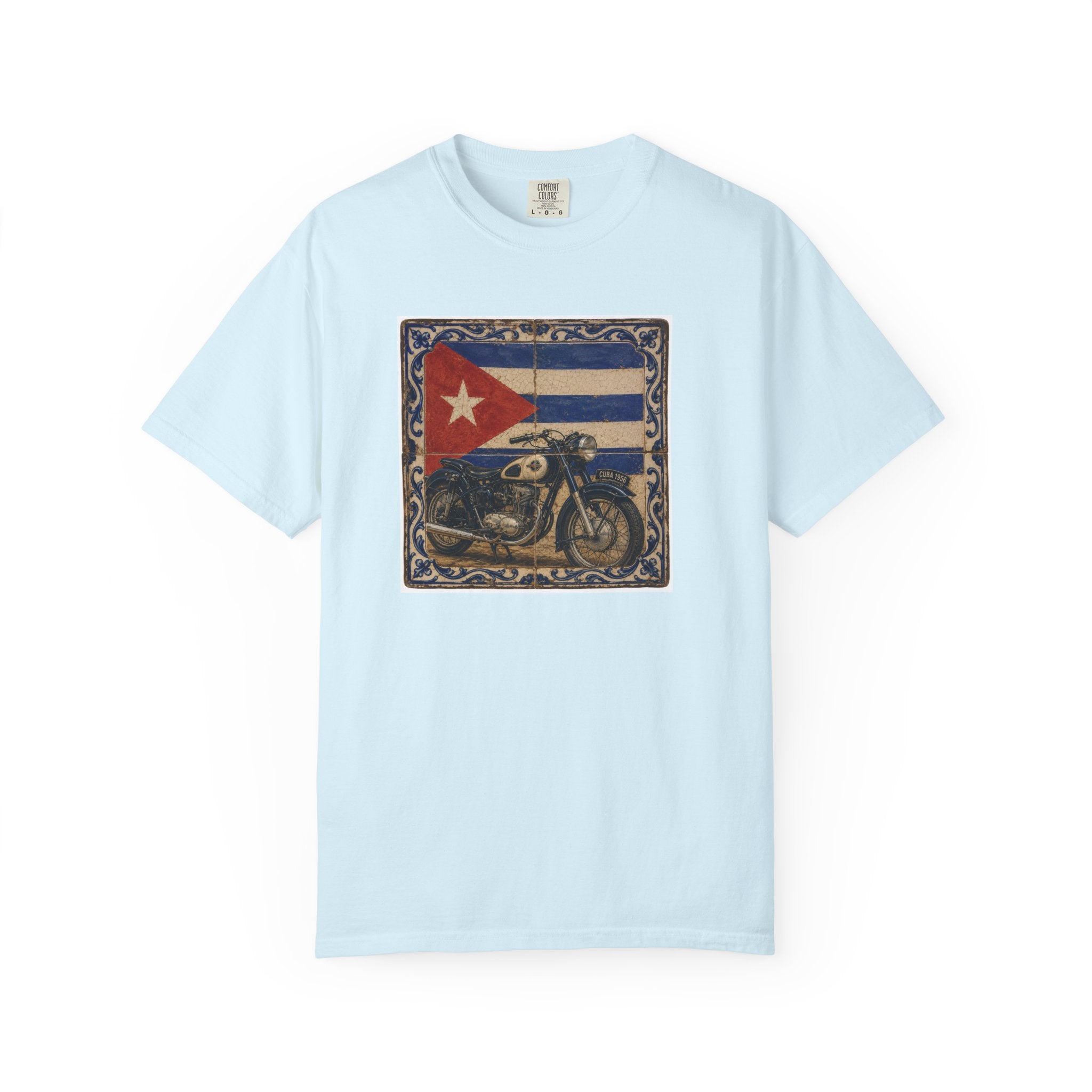 Cuban Flag Vintage Motorcycle T-Shirt