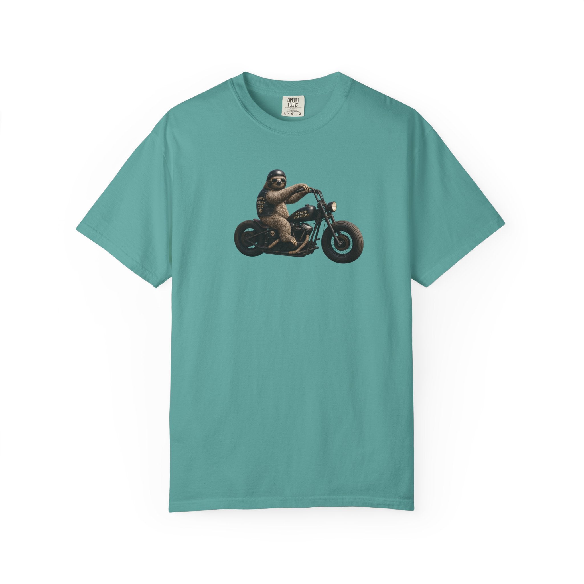 Motorcycle Sloth T-Shirt — Funny Biker Animal Tee