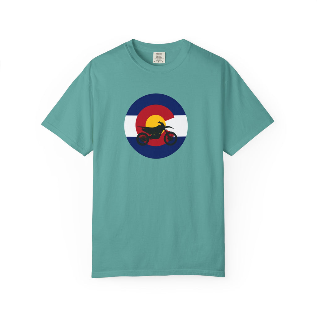 Copy of Motorcycle Sunset T-Shirt — Retro Colorado Circle Rider Tee