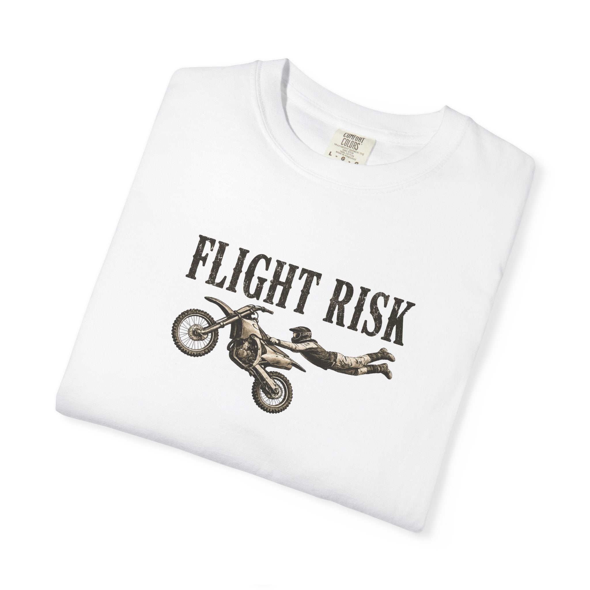 Flight Risk Motorcycle T-Shirt — Stunt Rider Graphic Tee