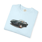 Classic Sports Car Tee — Vintage Jaguar with Guitar Graphic