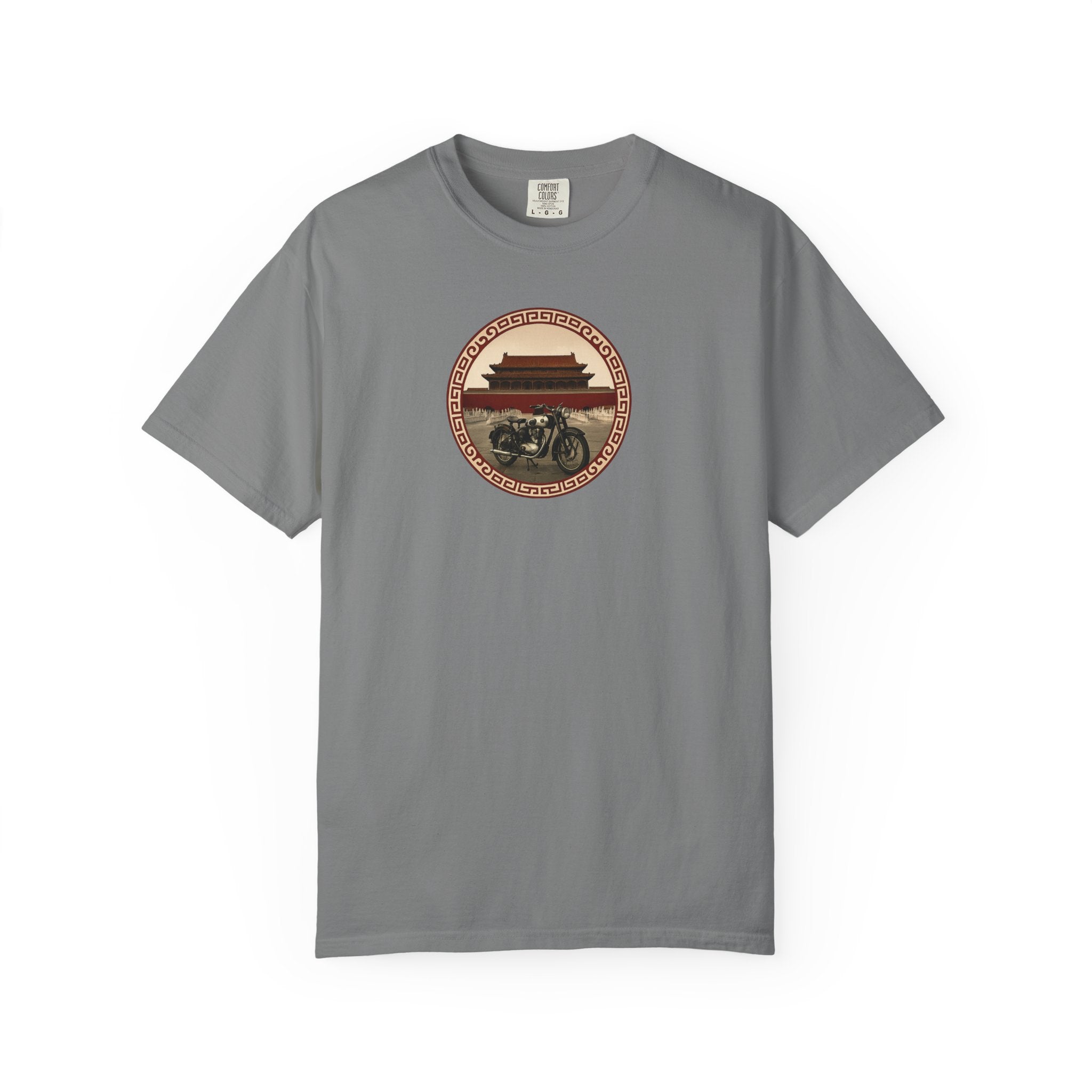 Vintage Camera & Pagoda T-Shirt — Retro Travel Photography Tee