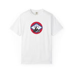 Arkansas Motorcycle Rider Graphic T-Shirt — State Flag Circle Design