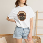 Vintage Motorcycle Tee with Asian Temple Emblem