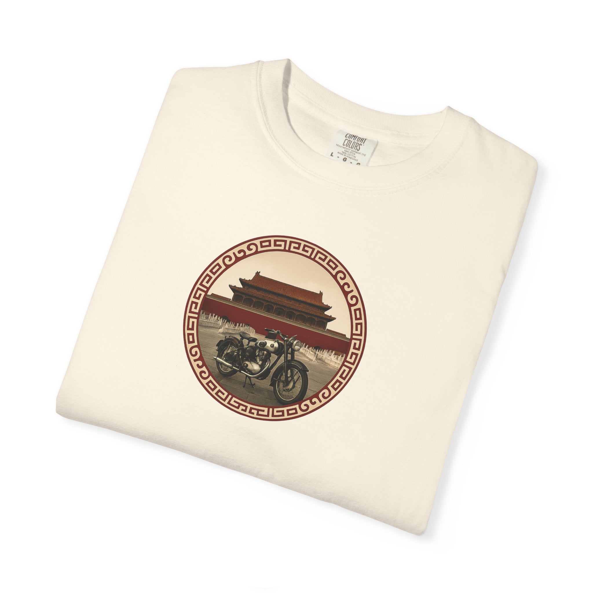 Vintage Camera & Pagoda T-Shirt — Retro Travel Photography Tee