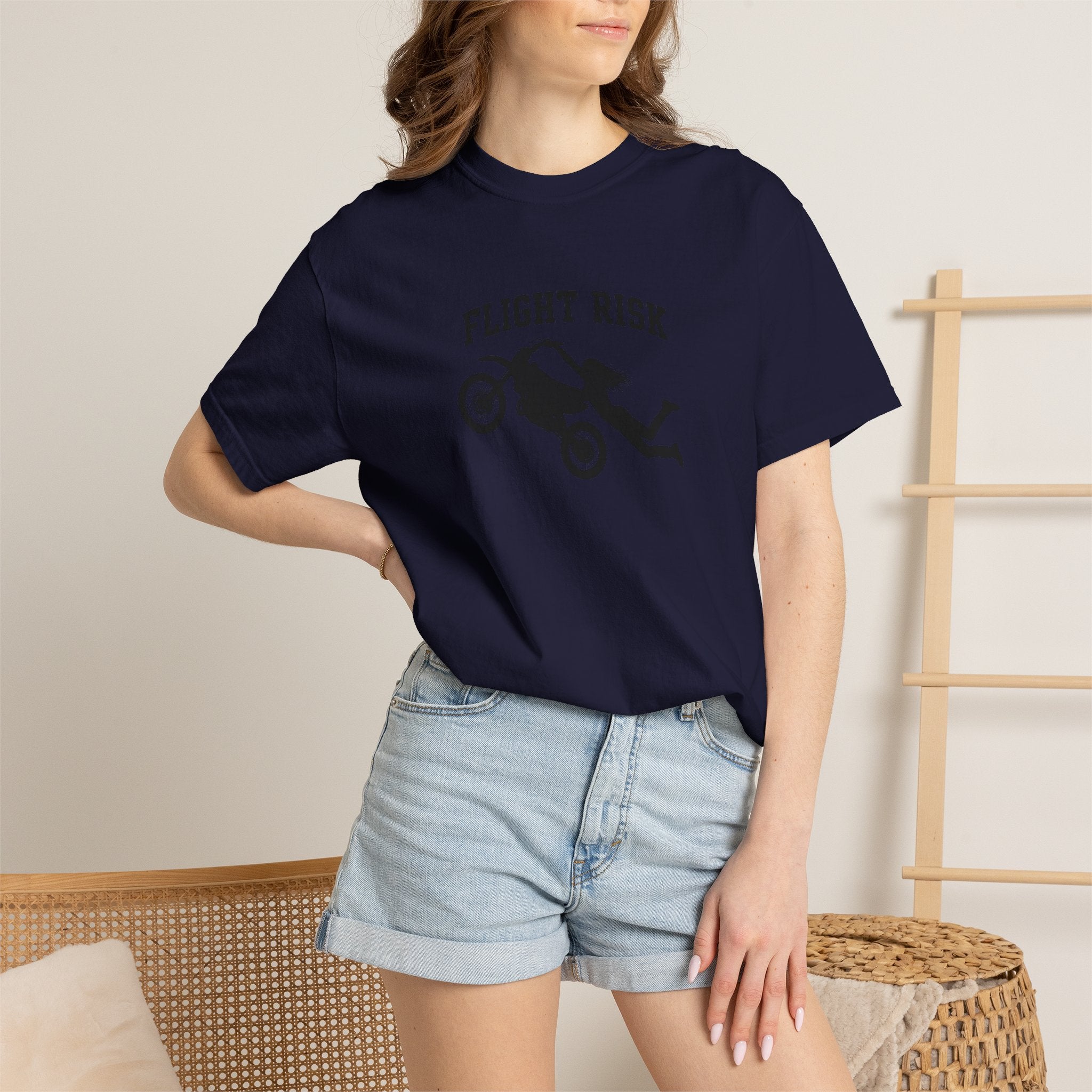 Flight Risk Motorcycle T-Shirt — Stunt Rider Graphic Tee