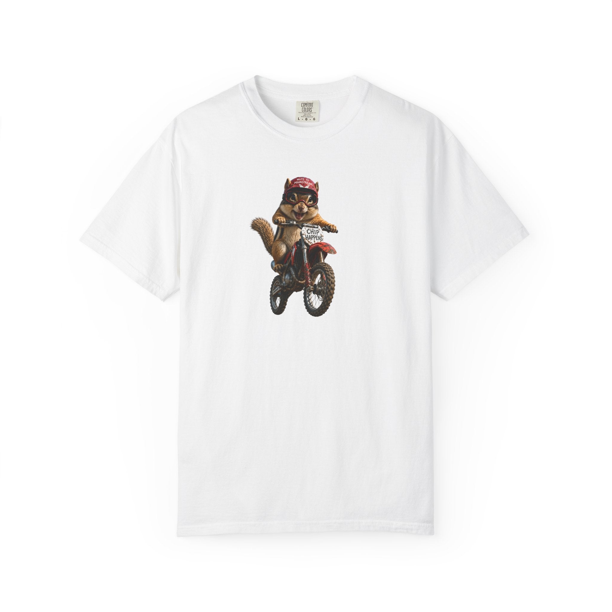 Motorcycle Cat T-Shirt — Retro Cat on Dirt Bike Graphic Tee