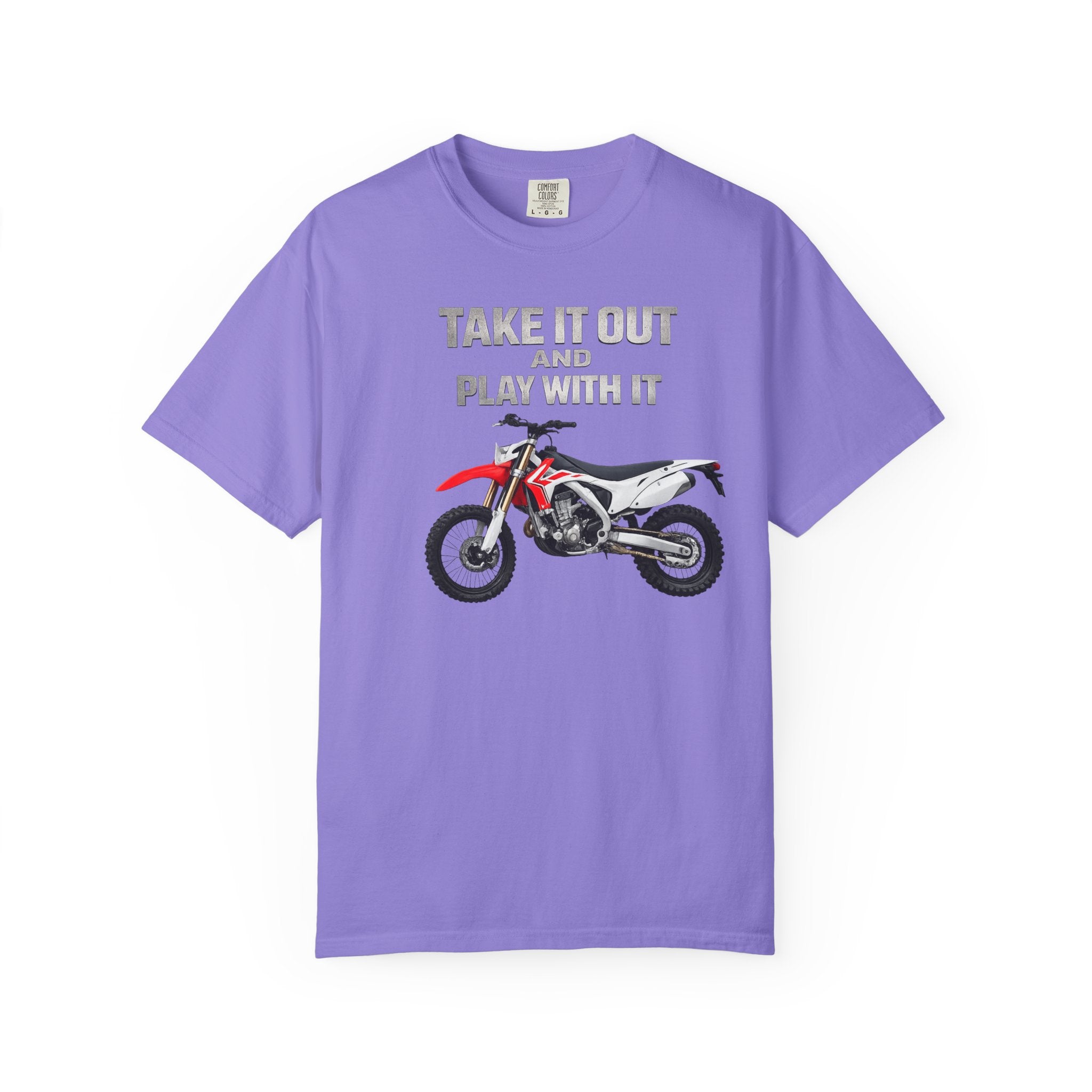 Motorcycle T-Shirt — 'Take It Out, Play With It' Vintage Dirt Bike Tee