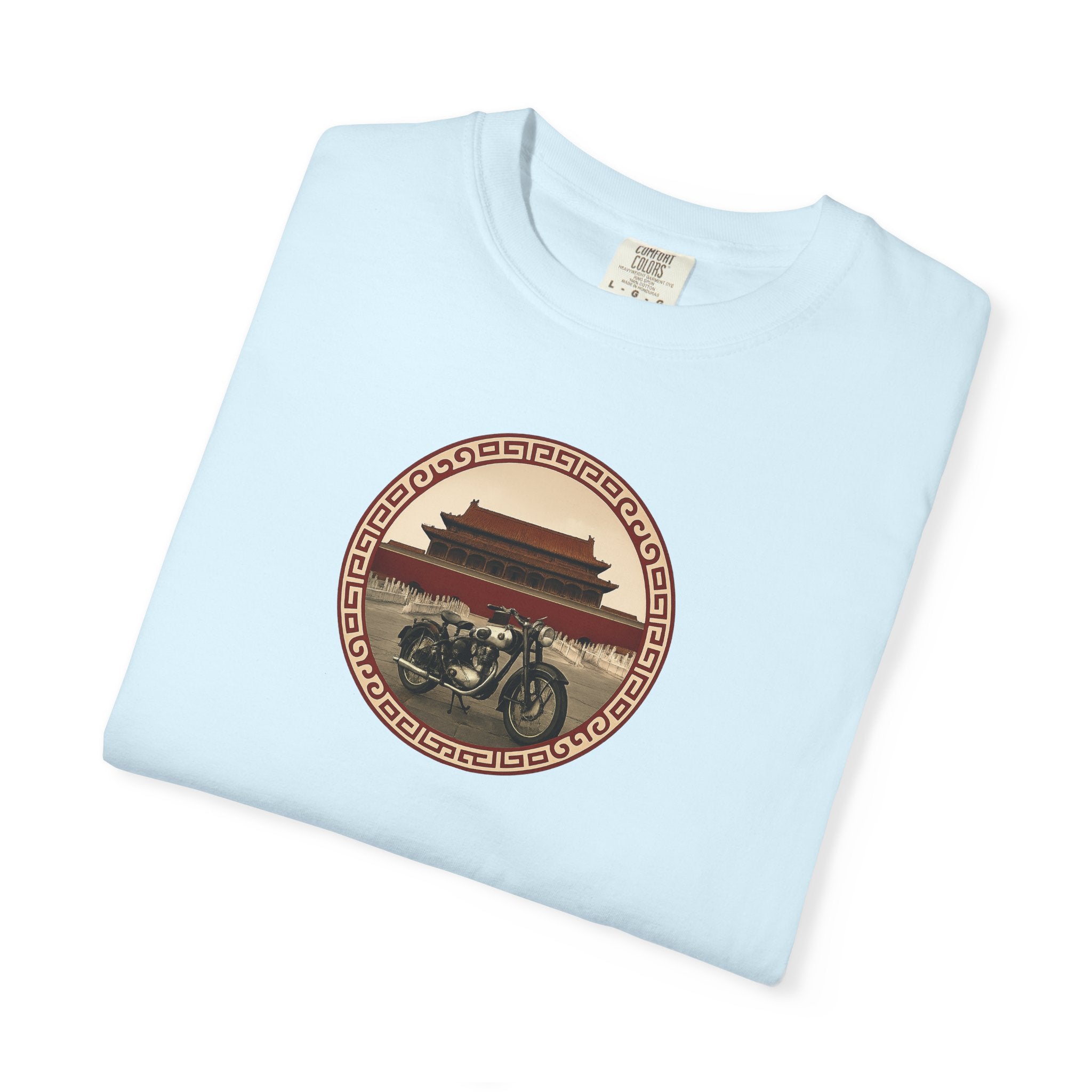 Vintage Camera & Pagoda T-Shirt — Retro Travel Photography Tee