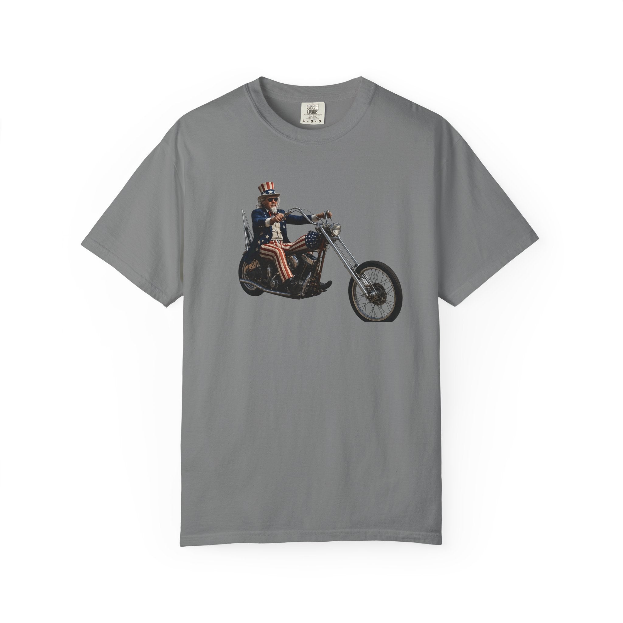 Vintage Biker Photo T-Shirt — "250 Years of Freedom" Graphic Tee