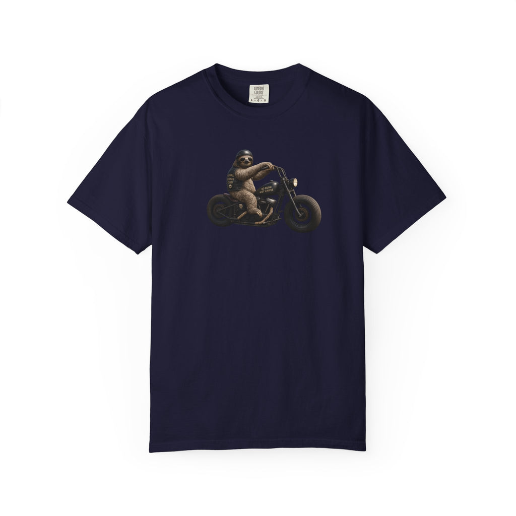Motorcycle Sloth T-Shirt — Funny Biker Animal Tee