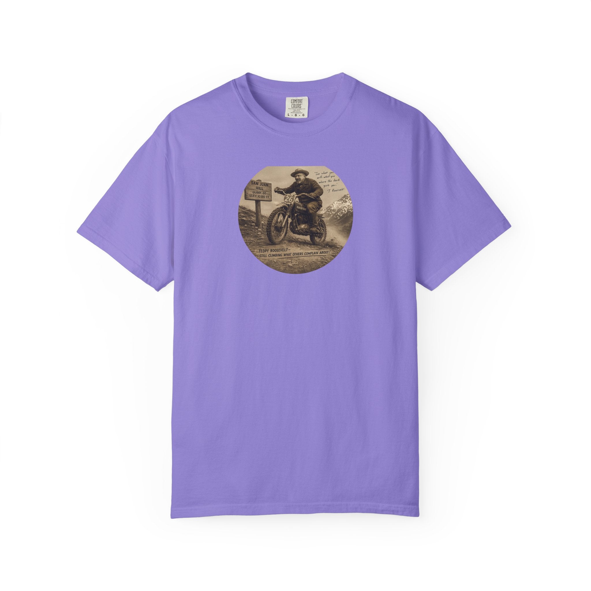 Vintage Motorcycle Tee — 'The Swiss Alps' Retro Rider Graphic T-Shirt