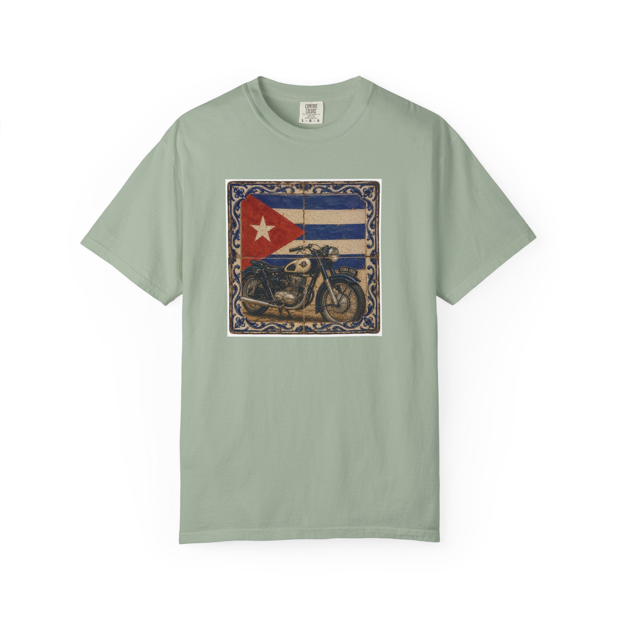 Cuban Flag Vintage Motorcycle T-Shirt