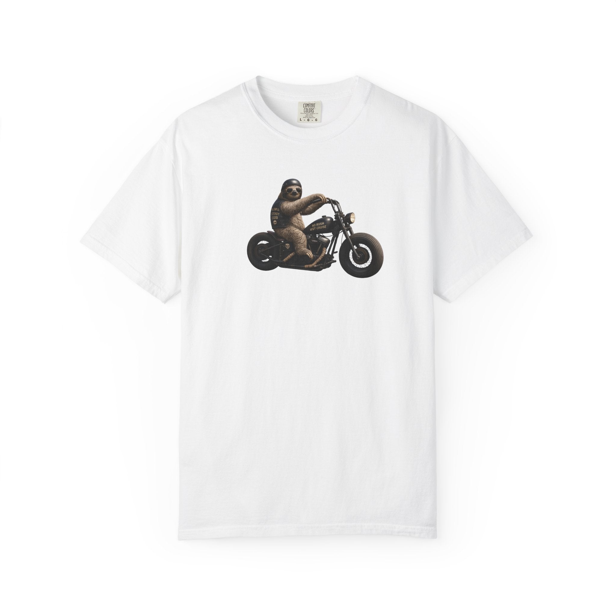 Motorcycle Sloth T-Shirt — Funny Biker Animal Tee