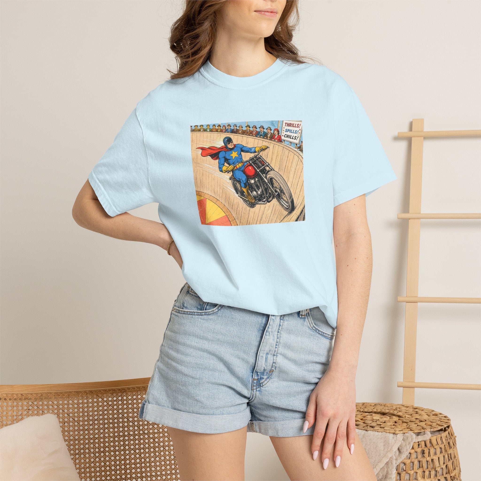 Motorcycle Racer Vintage Comic T-Shirt