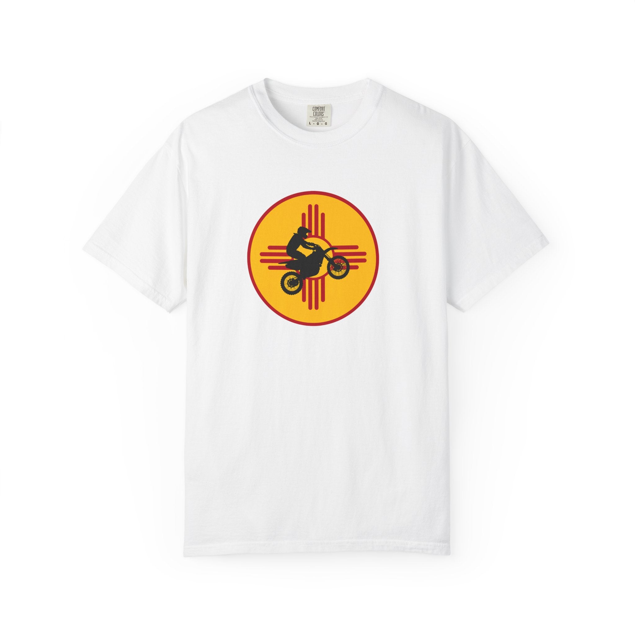 Sunset Motorcycle T-Shirt — Retro Bike Silhouette Tee