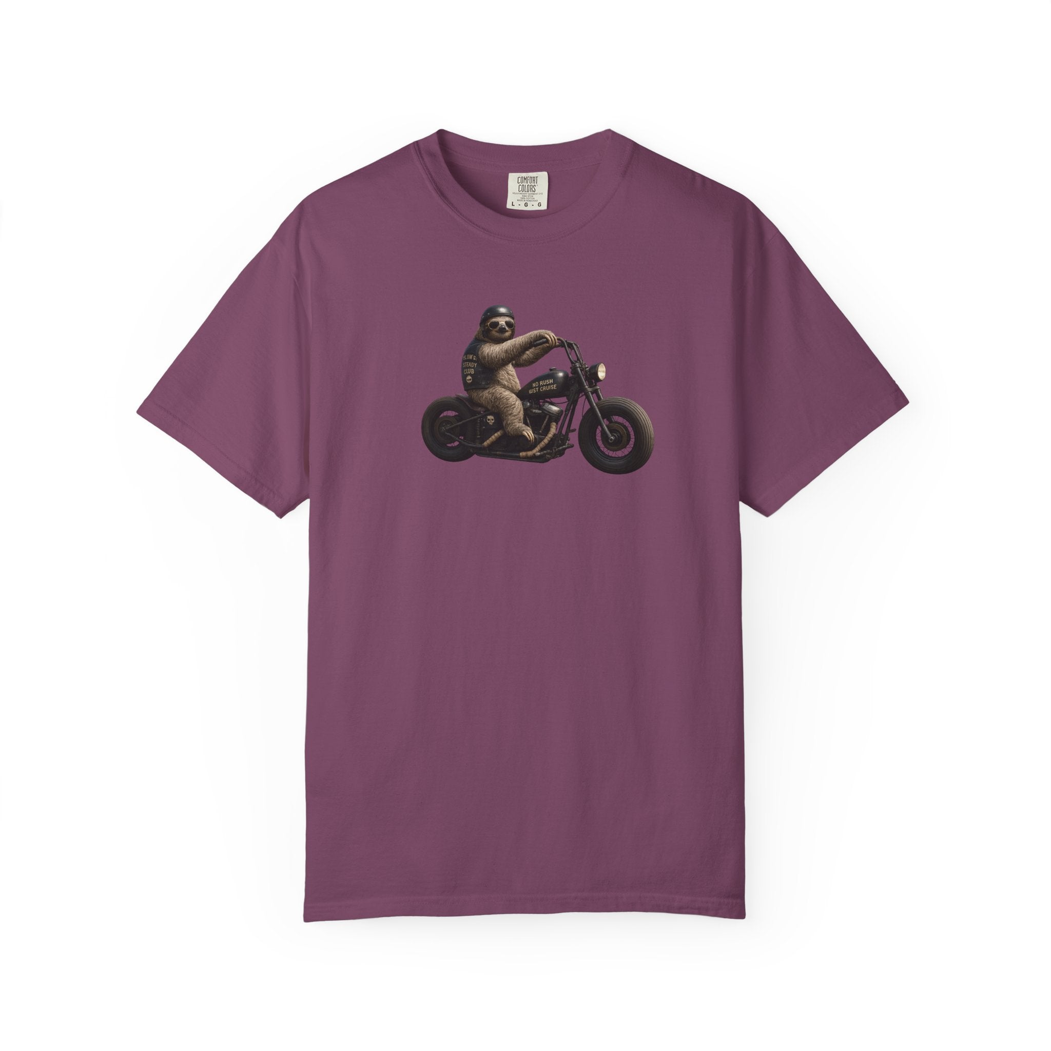 Motorcycle Sloth T-Shirt — Funny Biker Animal Tee