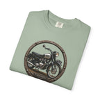 Classic Triumph Motorcycle T-Shirt — Vintage British Flag Ride Tee