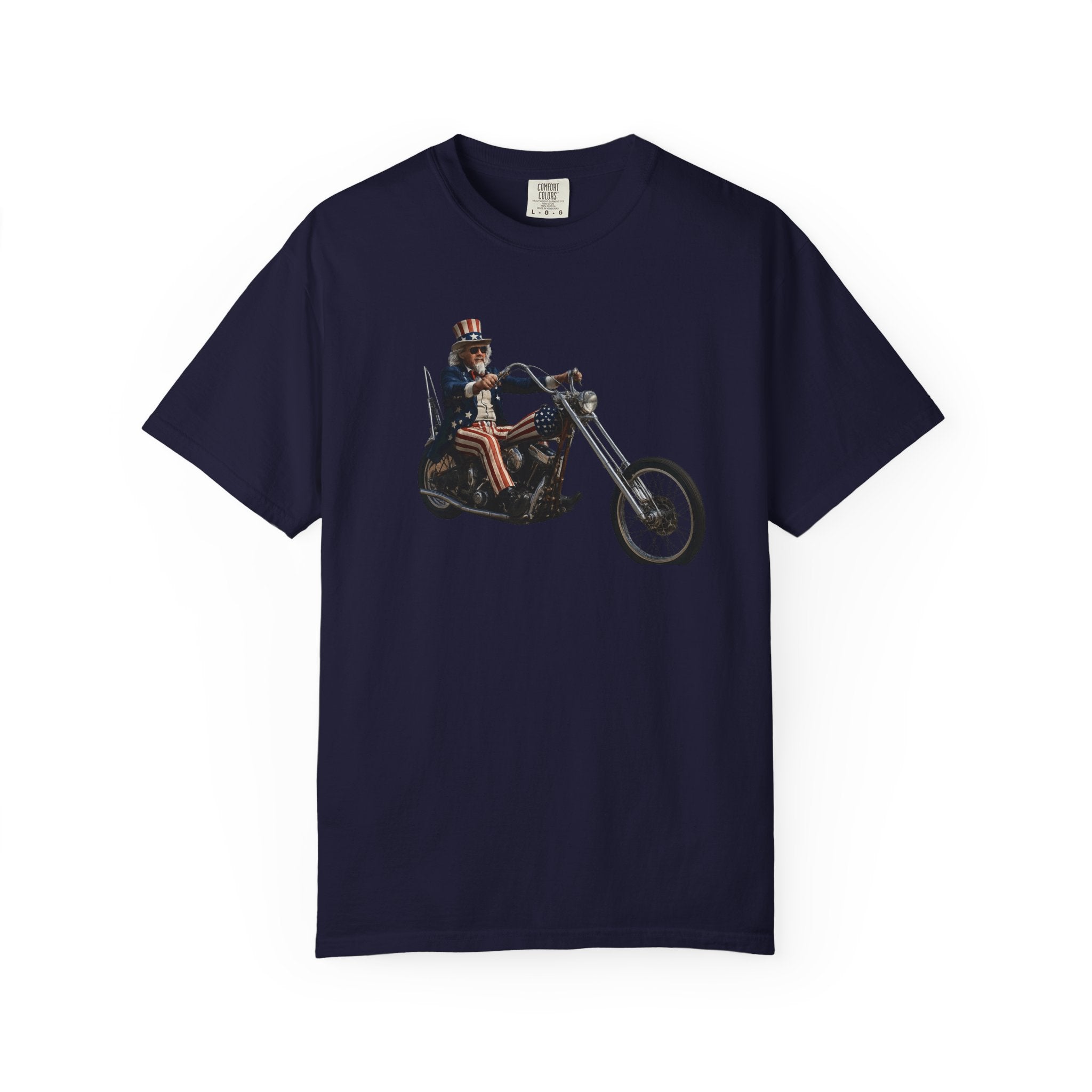 Vintage Biker Photo T-Shirt — "250 Years of Freedom" Graphic Tee