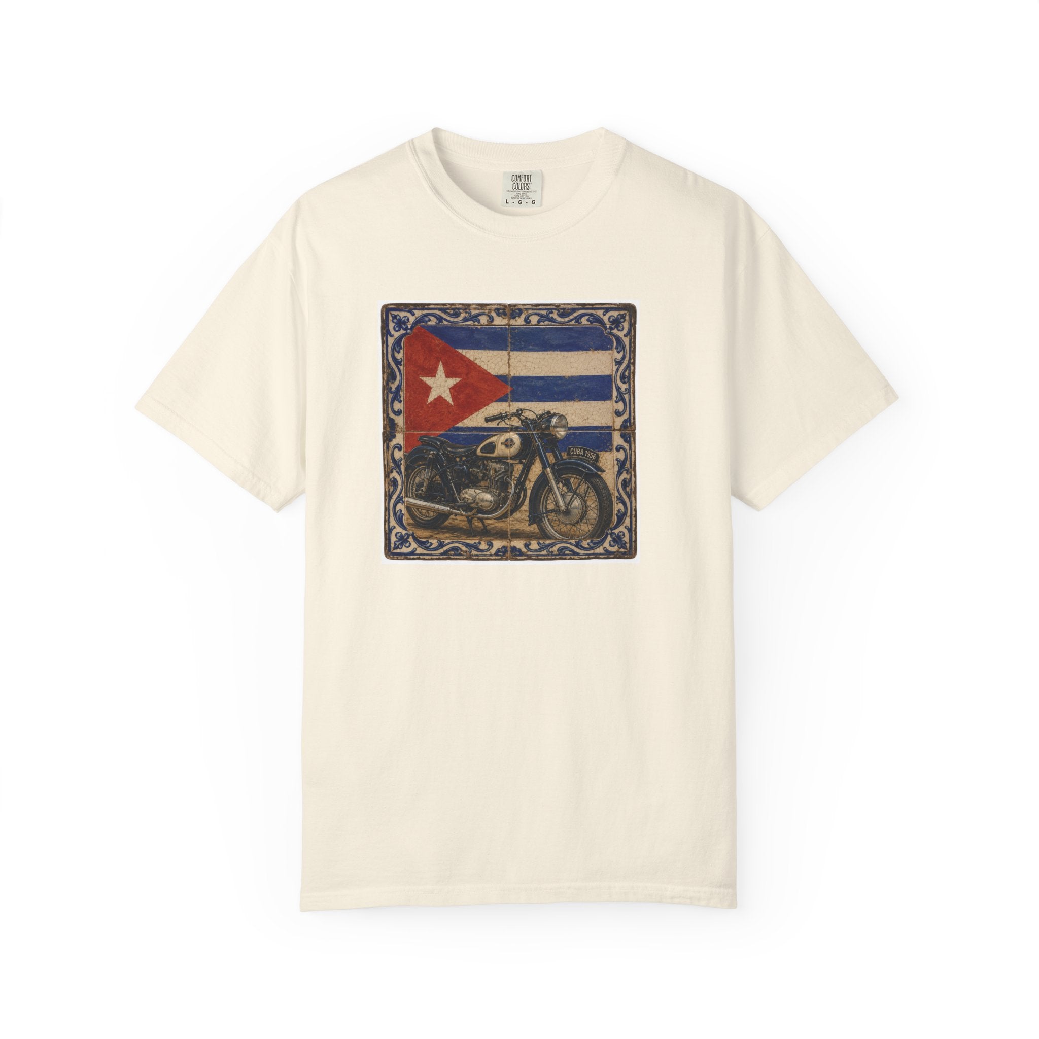 Cuban Flag Vintage Motorcycle T-Shirt