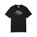Vintage Pickup Truck & Guitar T-Shirt — Retro Americana Tee for Musicians & Classic Car Fans