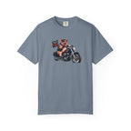 Biker Pig Motorcycle T-Shirt — "Live to Eat, Love to Ride" Retro Graphic Tee
