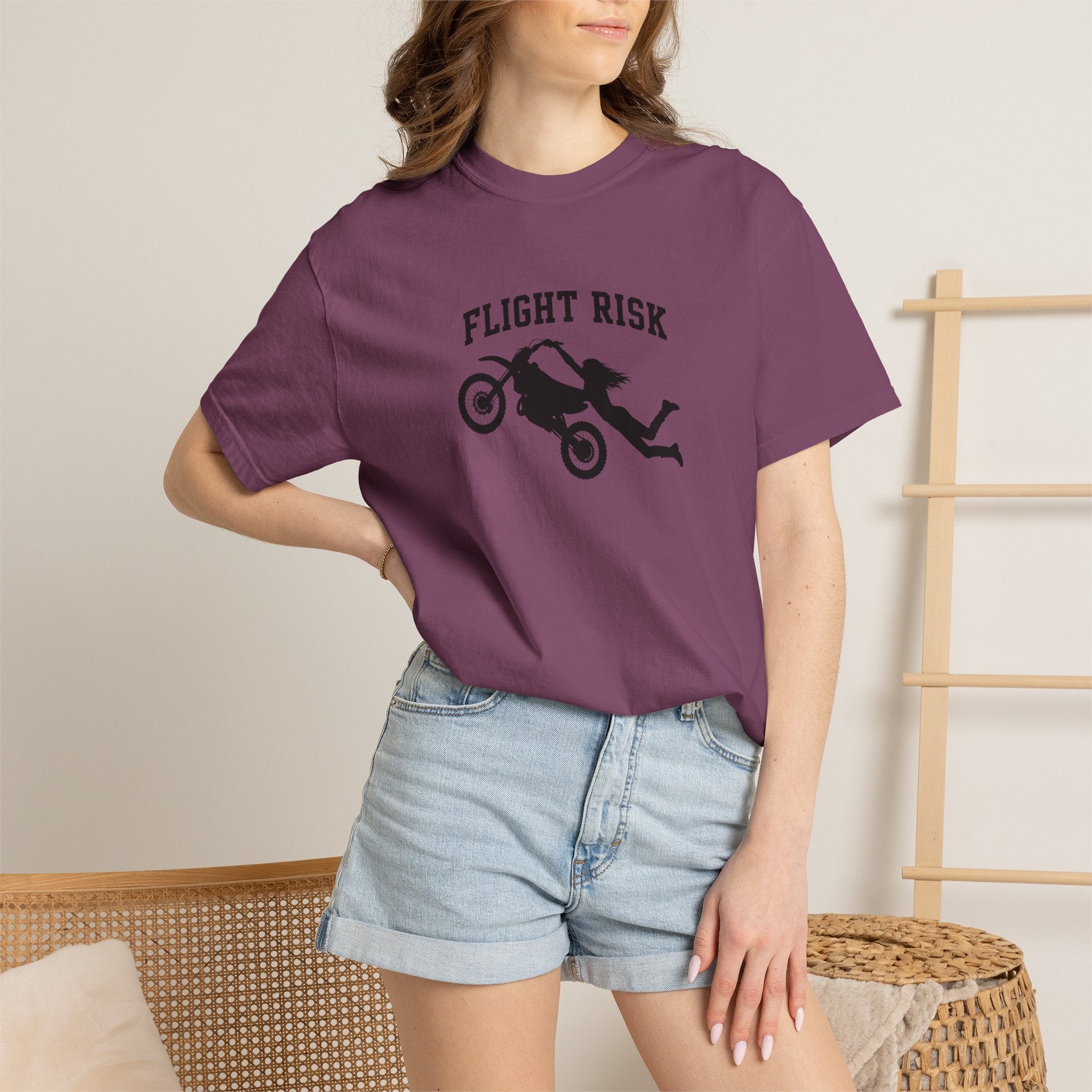 Flight Risk Motorcycle T-Shirt — Stunt Rider Graphic Tee