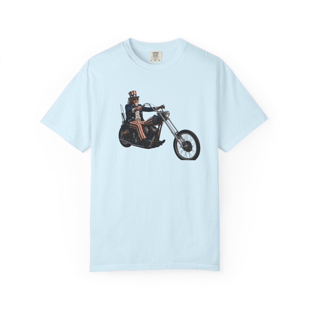 Vintage Biker Photo T-Shirt — "250 Years of Freedom" Graphic Tee