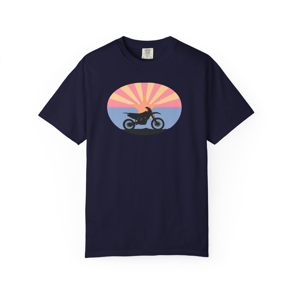 Copy of Sunset Motorcycle T-Shirt — Retro Bike Silhouette Tee