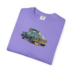 Vintage Pickup Truck & Guitar T-Shirt — Retro Americana Tee for Musicians & Classic Car Fans