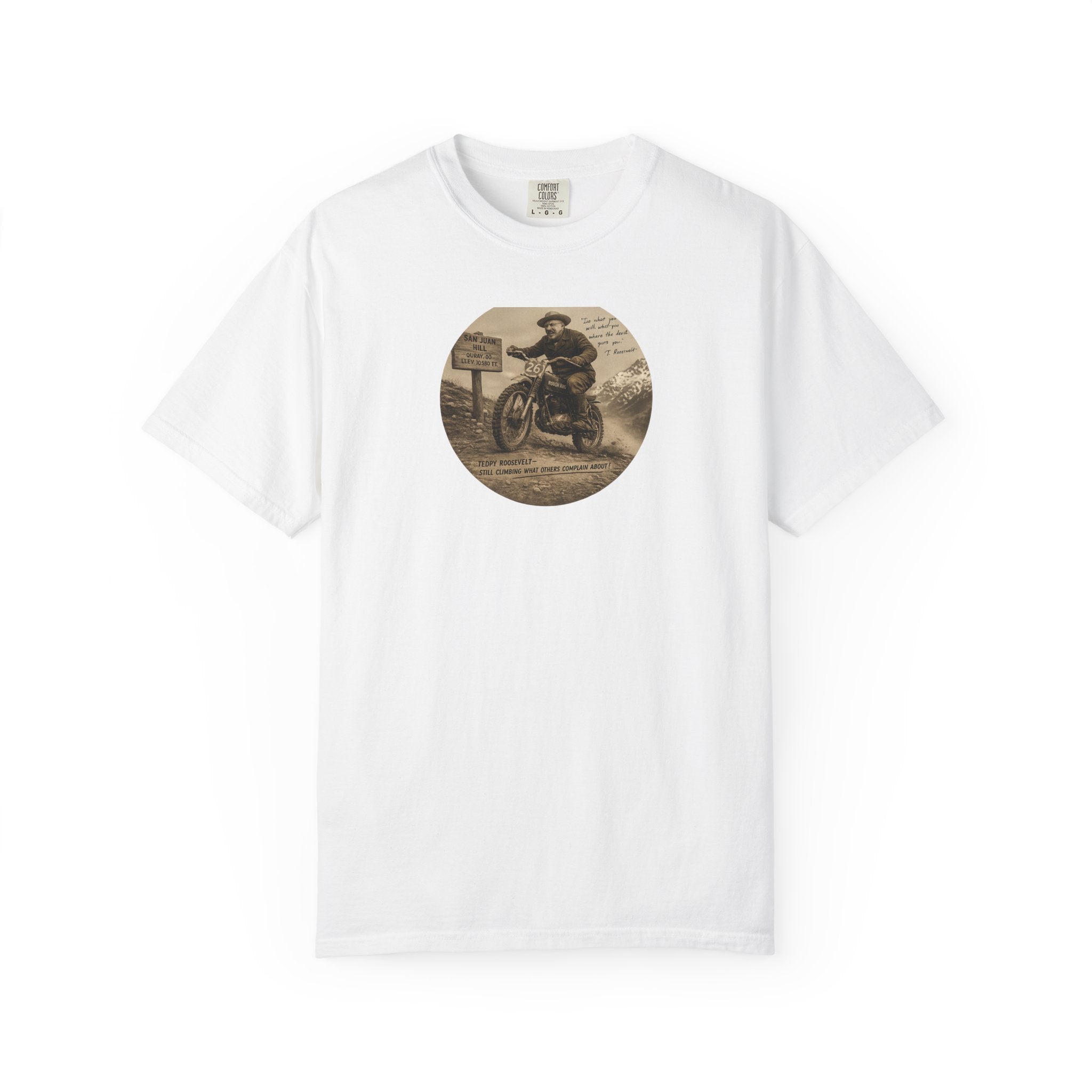 Vintage Motorcycle Tee — 'The Swiss Alps' Retro Rider Graphic T-Shirt