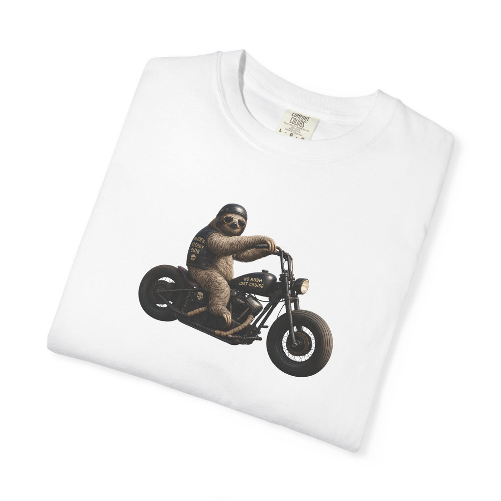 Motorcycle Sloth T-Shirt — Funny Biker Animal Tee