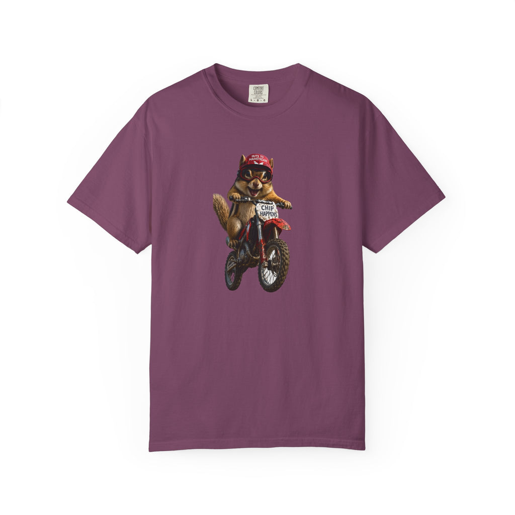 Motorcycle Cat T-Shirt — Retro Cat on Dirt Bike Graphic Tee