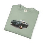 Classic Sports Car Tee — Vintage Jaguar with Guitar Graphic