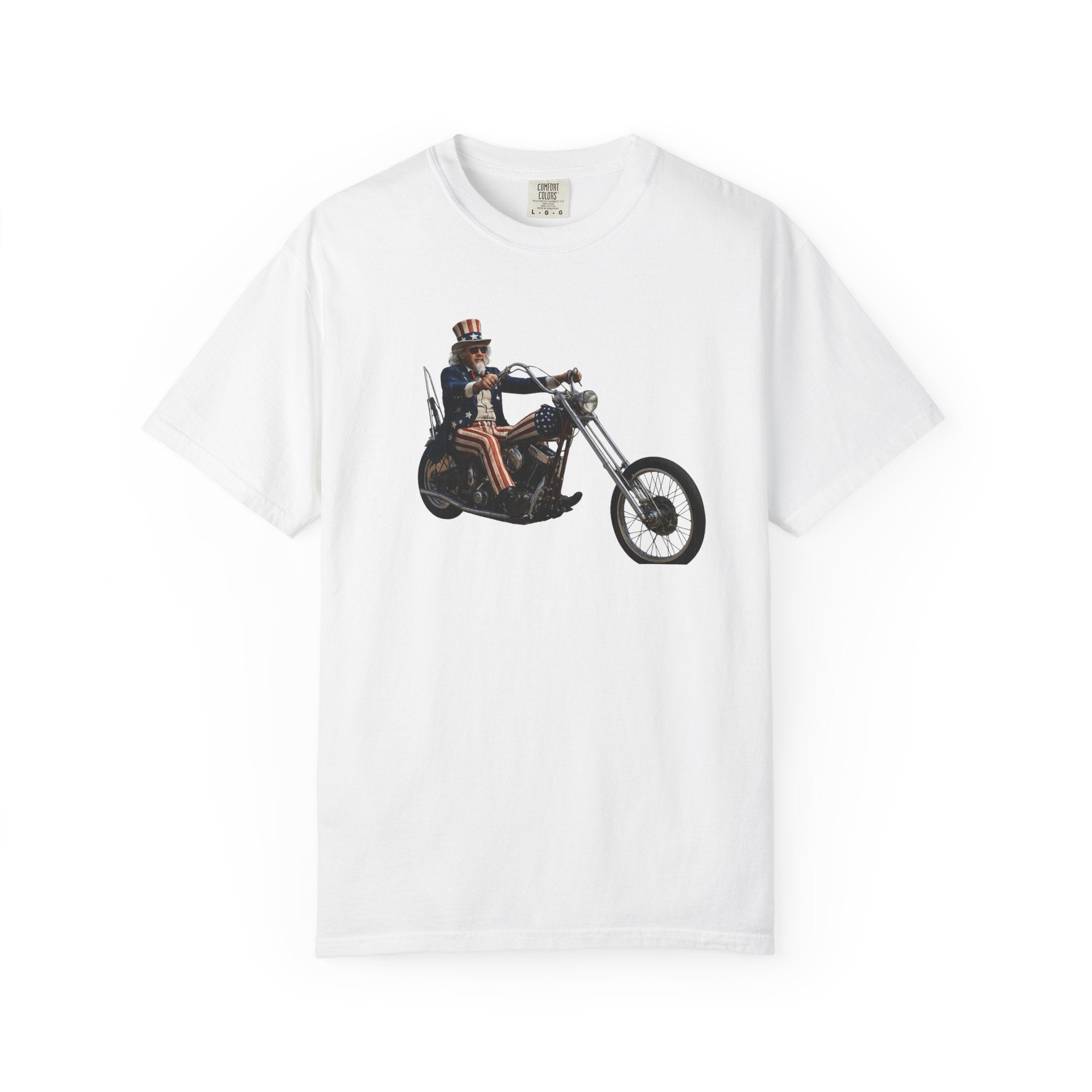 Vintage Biker Photo T-Shirt — "250 Years of Freedom" Graphic Tee