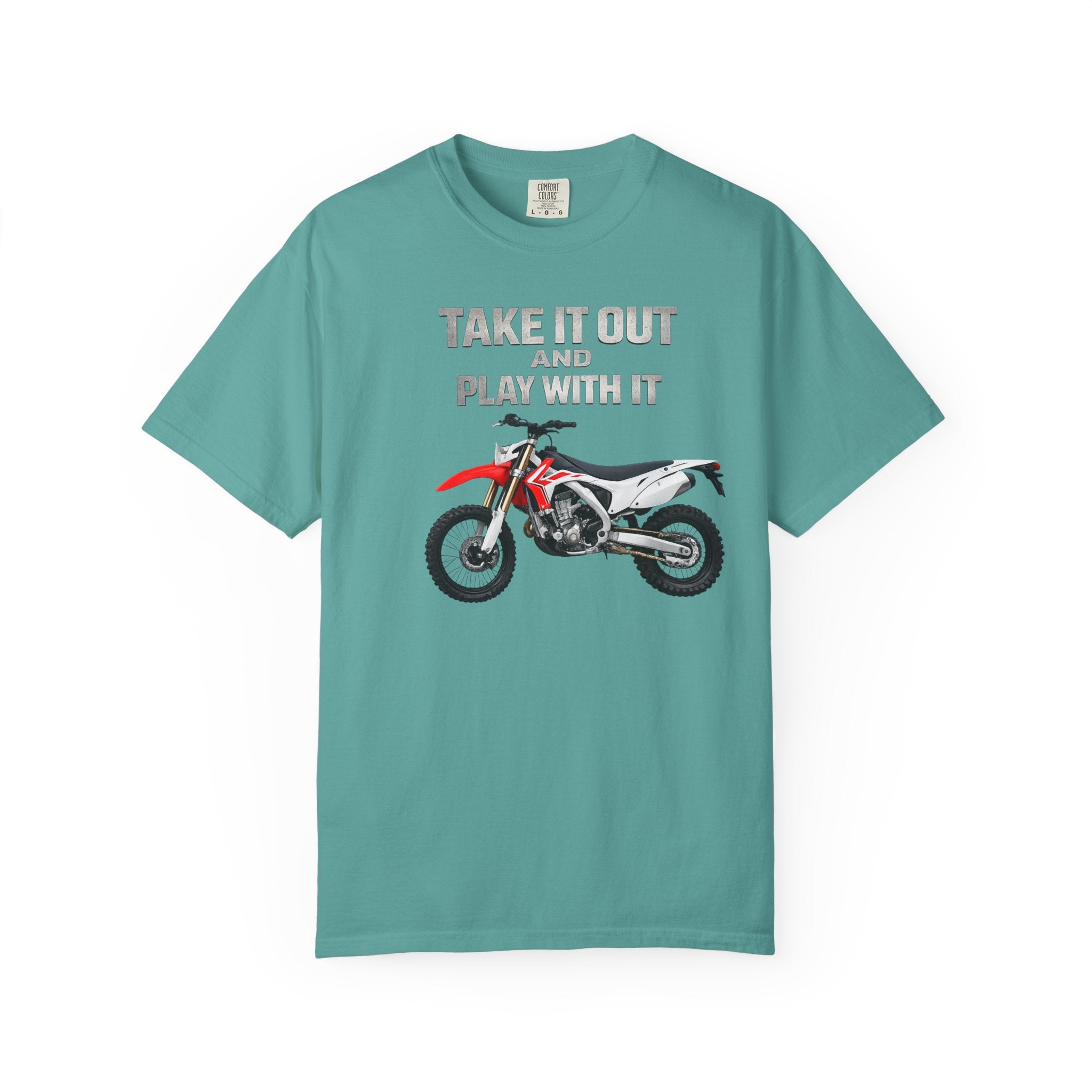 Motorcycle T-Shirt — 'Take It Out, Play With It' Vintage Dirt Bike Tee