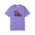 Biker Pig Motorcycle T-Shirt — "Live to Eat, Love to Ride" Retro Graphic Tee