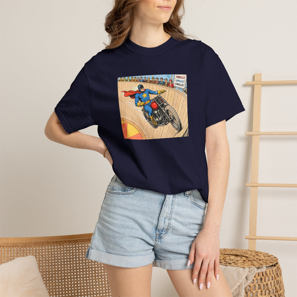 Motorcycle Racer Vintage Comic T-Shirt