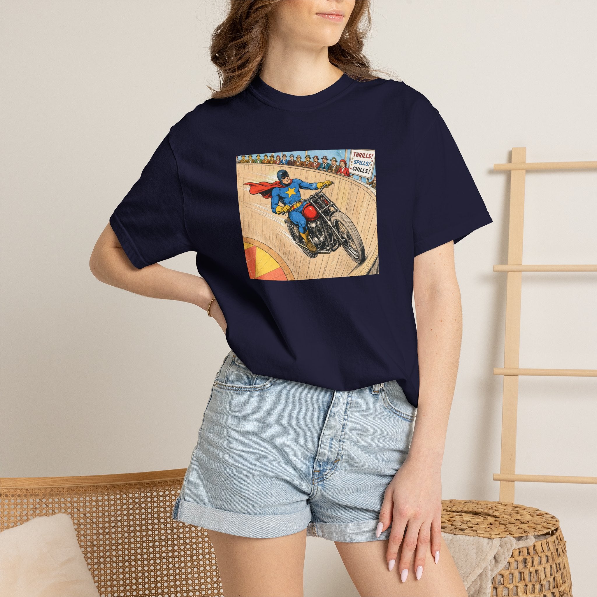 Motorcycle Racer Vintage Comic T-Shirt