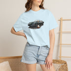 Classic Sports Car Tee — Vintage Jaguar with Guitar Graphic
