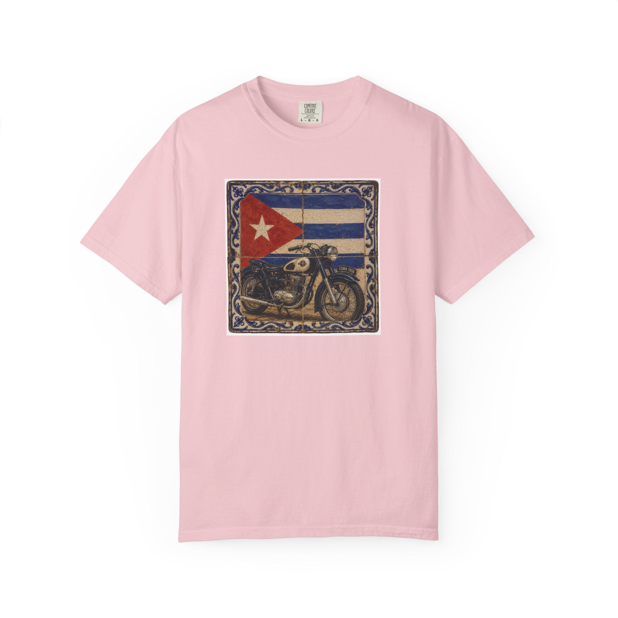 Cuban Flag Vintage Motorcycle T-Shirt