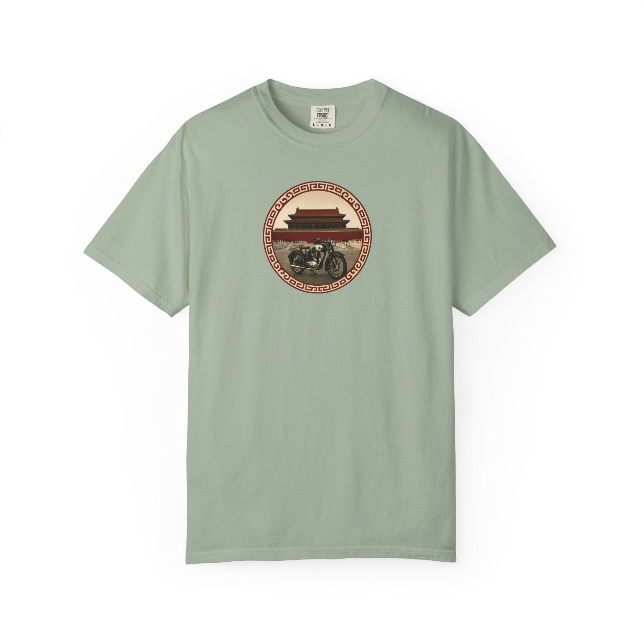 Vintage Camera & Pagoda T-Shirt — Retro Travel Photography Tee