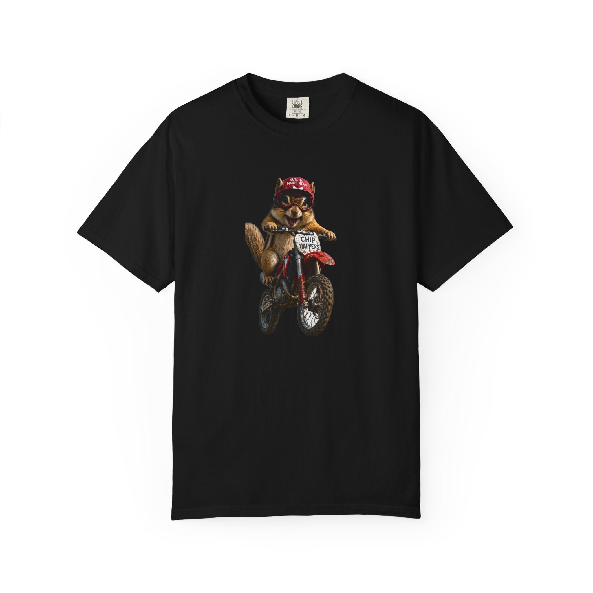 Motorcycle Cat T-Shirt — Retro Cat on Dirt Bike Graphic Tee