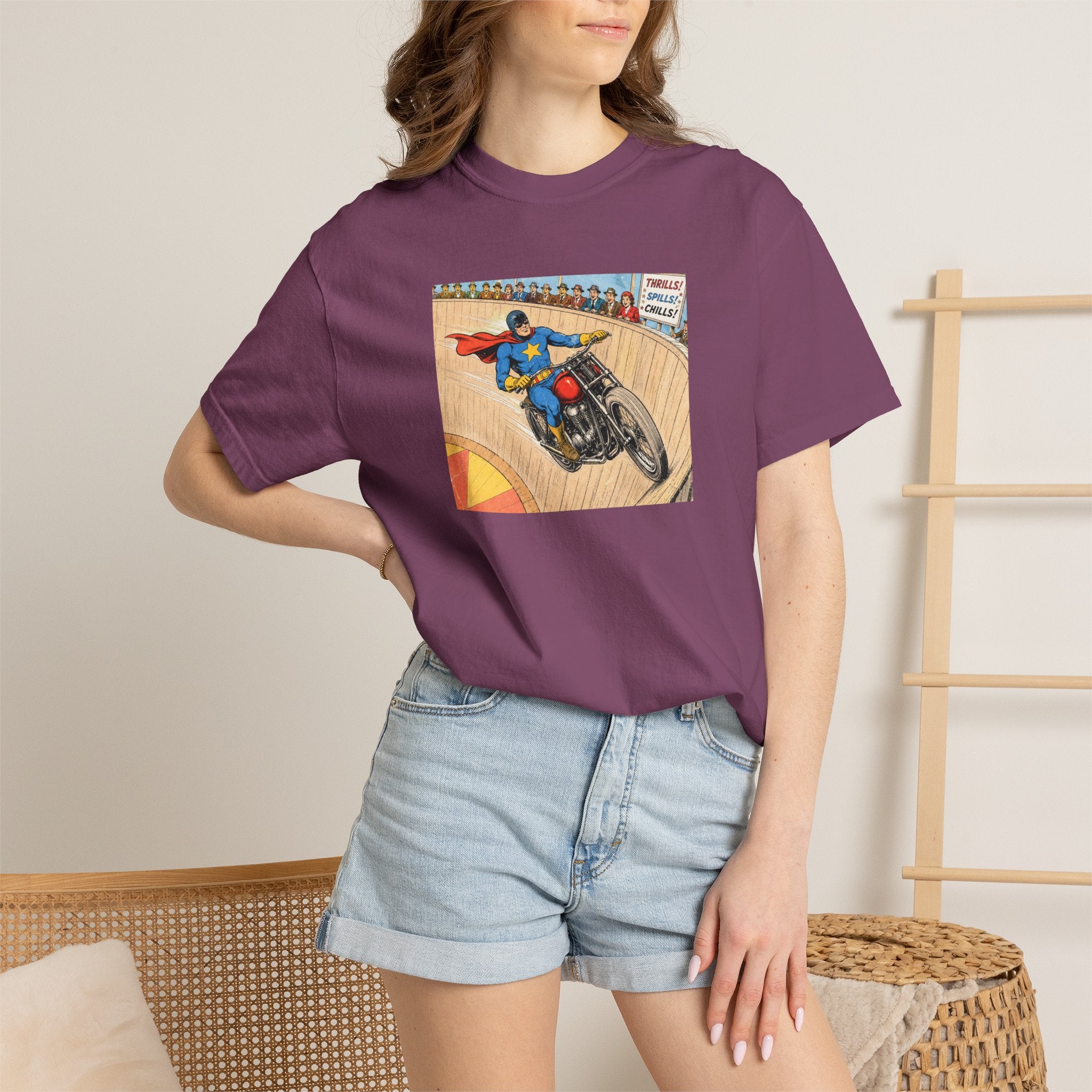 Motorcycle Racer Vintage Comic T-Shirt