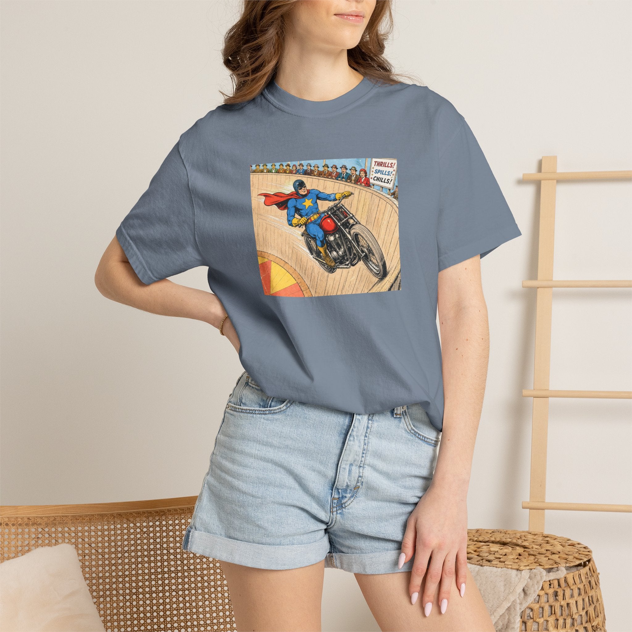 Motorcycle Racer Vintage Comic T-Shirt