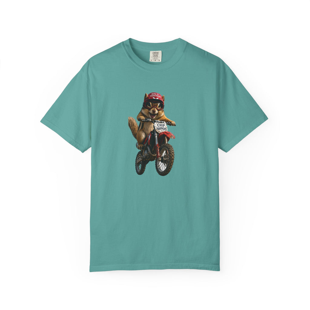 Motorcycle Cat T-Shirt — Retro Cat on Dirt Bike Graphic Tee