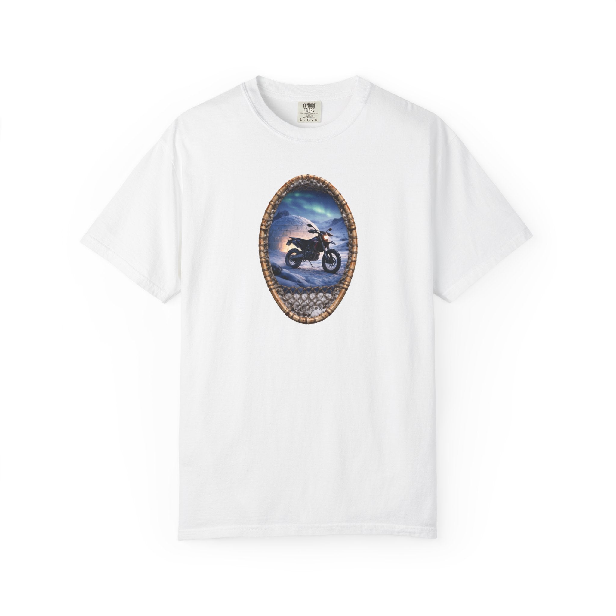 Motorcycle Night Ride T-Shirt — Framed Rider Graphic Tee