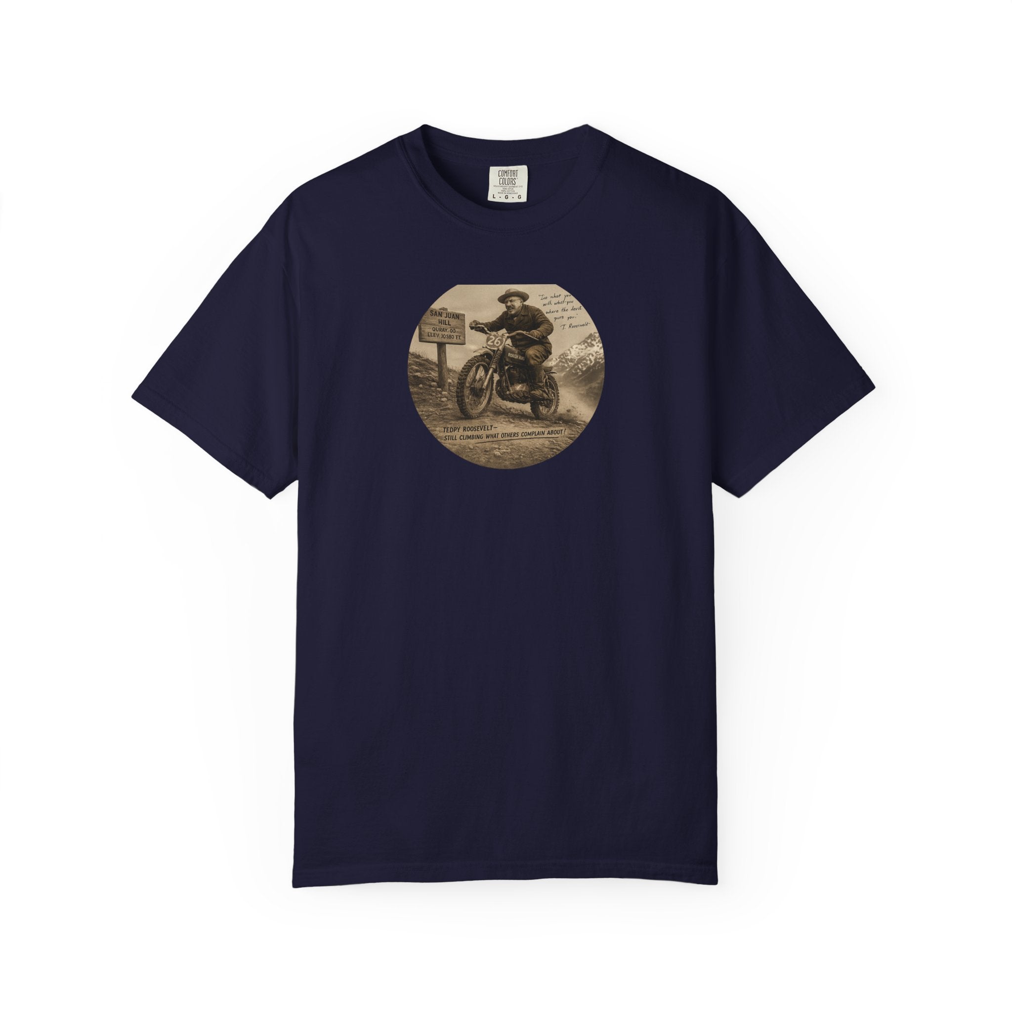 Vintage Motorcycle Tee — 'The Swiss Alps' Retro Rider Graphic T-Shirt