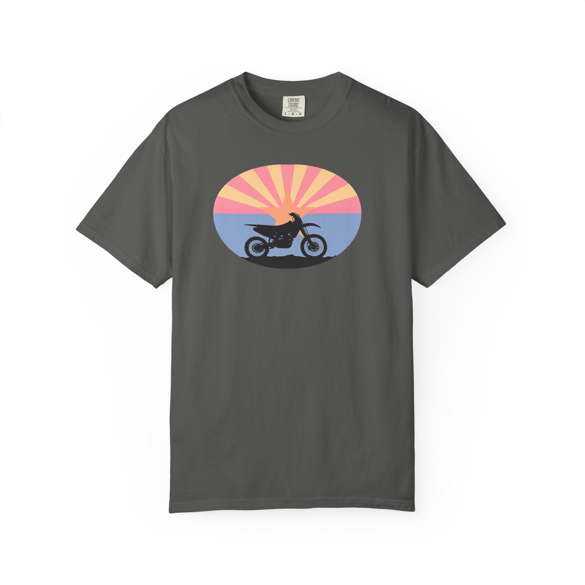 Copy of Sunset Motorcycle T-Shirt — Retro Bike Silhouette Tee