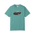 Classic Sports Car Tee — Vintage Jaguar with Guitar Graphic